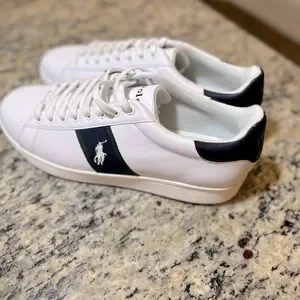 Men’s 12D Navy Polo Wilton Sneakers Amazon.com | POLO RALPH LAUREN, Men, Heritage Court II, Navy  main image 4